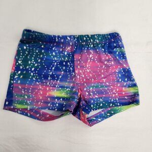Gymnastic Shorts Northern Light With Stars Design Youth Girls Medium
